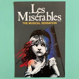 2 Sided Les Miserable Flyer 9”X6” Very Good CURRAN Theater SF CA Misérables 1989